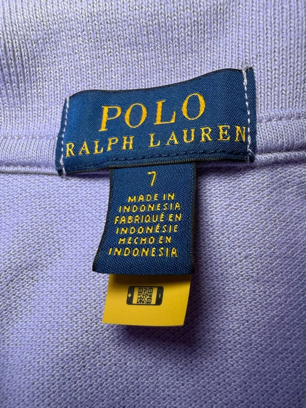 Polo Ralph Lauren LOT of 2 Kids Polo Shirts Size 7 Purple & Coral